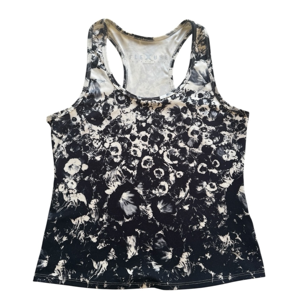 Flexure Bodywear Cream and Black Tank Top with Gradient Design Womens Si…